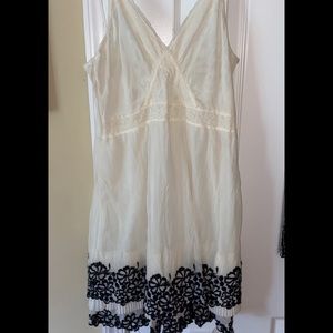 Cream and black sundress